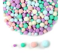 400 Pièces Pompons Multicolores Mini Pompons Loisirs Creatifs 4 Tailles (1-2,5 cm), Craft Petit Pompoms pour Guirlandes, Franges, Pâques et DIY Artisanat Décoration