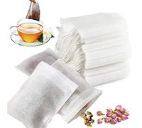 400 Pièces Sachet de Thé,9x7cm Sachets de Filtre à Thé,Sachet Thé à Remplir à Cordon fin non Tissé Convient pour le thé en Vrac, le Thé Aromatisé, le Café (Blanc)