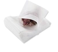 400 pièces sacs filtrants à thé jetables sachets de thé filtre à cordon de serrage en coton vide pour sarcelle à feuilles mobiles Lo (9 x 7 cm)