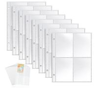 400 Pochettes pour Carte Pokemon - Classeur 50 Double Page Transparent - Protège et Range Cartes - Protection Trading Card Sleeves