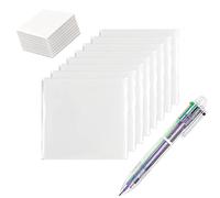 400 Sticky Notes Transparent,76 * 76mm Transparent Sticky Notes,Notes Autocollantes Transparentes, Blocs-notes Autocollants,Apier de Notes Réutilisable,Super Sticky Notes pour Maison