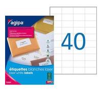 APLI Étiquettes Bte 4000 – 52,5×29,7 mm (40×100F A4) – Laser/Copieur – Coin droit – Blanc permanent