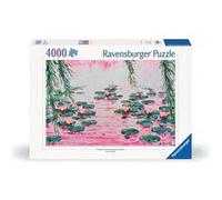 4000 p Les nénuphars roses Bleu G