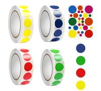 4000 Pcs Gommettes Autocollantes 13 mm (4 couleurs),Gommettes Rondes Multicolore,Couleur Codage Étiquettes avec plusieurs tailles d'autocollants,pour calendrier de bureau DIY
