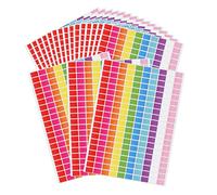 4000 pièces Étiquettes Autocollantes Couleur Rectangulaires, 3/4 Pouces Etiquettes Autocollantes Colorées Pastille Autocollants Colorés Amovibles Étiquettes à Code Couleur (Multicolore)