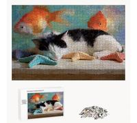 4000 Pièces Puzzle Adulte - Fabrication en Bois Robuste (Pièces Standards) - Chat & Koi - 147x105cm - Décoration Murale et Détente - Article de Loisir Créatif pour Les 14 Ans et Plus P3#559