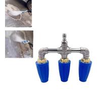 4000 Psi Triple Turbo Nozzle Pressure Washer,360° Rotating Nozzle TripleNozzle Pressure Washer with 1/4" Quick Connector,2.5 Orifice 3-in-1 TurboNozzle,4-6 GPM,for Floor,Garden,Deck,Car