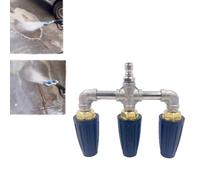 4000 Psi Triple Turbo Nozzle Pressure Washer,360° Rotating Nozzle TripleNozzle Pressure Washer with 1/4" Quick Connector,2.5 Orifice 3-in-1 TurboNozzle,4-6 GPM,for Floor,Garden,Deck,Car