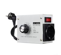 4000 W Régulateur de tension réglable AC 220 V Compteur de vitesse pour systèmes de chauffage, ventilateur, charges de résistance, boîtier galvanisé, protection contre les surcharges, affichage LED