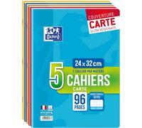 400019501 Cahier D'exercices, 24 X 32 Cm, 96 Pages-Lot De 5 (Couleur Aléatoires)