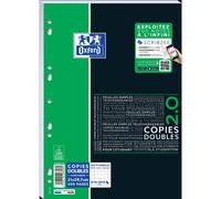 [400051590] Oxford Copies Doubles Etudiant Perforées A4 400 Pages 90g/m² 5x5