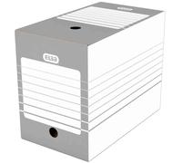 [400064940] ELBA Lot de 20 boîtes d'archives, largeur 100 mm, A4, gris / blanc