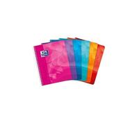 Oxford Cahier spirale 400080638 – 100 pages, 90 g, petits carreaux 5 x 5 – couleurs aléatoires