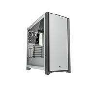 4000D - Tour - ATX - panneau latéral fenêtré (verre trempé) - pas d'alimentation (ATX) - blanc - USB/Audio