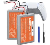 4000mAh PS5 Batterie de Manette - Batterie au Lithium Rechargeable Haute capacité pour LIP1708, PS5 Dual Sense, CFI-ZCT1W, CFI-ZCT1J¿3,65 V/14,6 Wh¿ (2Pcs)