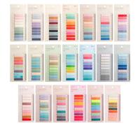 4000Pcs Marque Page Adhésif - Mr Cozy Post it Marque Page Livre - Post it Couleur Transparent Pastel Annotation Livre, 20 lots Mini Postit Transparent Sticky Notes 200 couleurs Postite pour Livre