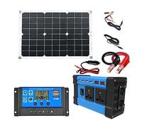 4000W voiture onduleur système de panneau solaire Kit double transformateur tension USB modifié onde sinusoïdale 30A contrôleur 12V Une énergie Efficace Fiable(Blue 12V)
