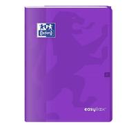 Oxford Cahier agrafé EasyBook 24 x 32 cm 96 pages 90 g grands carreaux Seyès violet