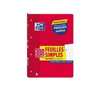 [400114566-3] OXFORD Lot de 3 Blocs 300 Pages (150) Feuillets Mobiles Détacha...
