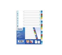 Favorit 400132466 A-Z Lot de 20 intercalaires colorés pour école, bureau, maison 21 x 29,7 cm