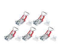 4002 Sauterelle | Fixation rapide protégée par placage de zinc | Pince à levier triangulaire pour soudage/assemblage mécanique/fabrication de meubles | 5 - Pack avec boucles