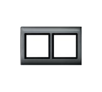400214 plaque de finition AQUADESIGN, 2 postes, anthracite