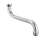 400313 Schläfer - Bec universel en S - 200 mm - Pour robinet mural - En métal chromé - Raccord 3/4" - Régulateur de jet à économie d'eau - Compatible avec Neoperl - Bec de rechange pour batterie