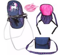 Bayer Design Set accessoires pour poupée Reig Musicales 9 en 1 licorne bleu/rose