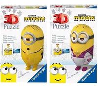️ 4005556112296 - Ravensburger Puzzle 3D Minions - 2 Modèles Assortis à Assemb