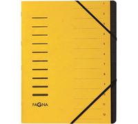 [40059-05] PAGNA Trieur cartonné agrafé sans soufflet+ élastique pour A4 12 c...