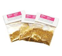 40063 Lot de 3 boules à neige dorées à paillettes pour bricolage