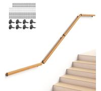 400cm Rampe d'escalier en bois,main courante murale pour escalier intérieur | Main courante d'escalier pour personnes âgées, enfants et femmes enceintes, avec une capacité de charge de 210 kg