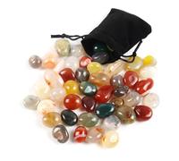 400g Pierre Precieuse Pierre de Lune Ensemble de Cristaux de Guérison Naturels Poches à Cordon,Naturelle Pierres Précieuses Cristal de Roche pour Guérison,Méditation,Cadeau Spirituel(Pierre Yuhua)