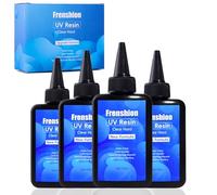 400g UV Résine - Formule Améliorée Cristal Clair Solaire Durcissement Kit pour Fabrication de Bijoux, Moulage et Revêtement