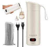 400ML Bouilloire De Voyage, Mini Bouilloire De Voyage, Portable Avec Thermos Chauffant, Portable Électrique Avec Contrôle De Température, Pour Thé, Café, Lait Bébé