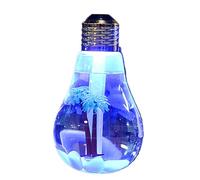 400ml USB Room Humidifier with 7 Color Lights, Quiet Bulb Design Personal Desk Diffuser and Air Purifier, Rechargeable Cool Mist Humidifier for Sleep Study Office Travel Bedroom for Men Women Bab