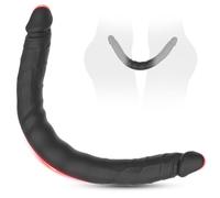 400mm Double Gode Godemichets Double Penetrateur Couple Plug Anal en Silicone Liquide,Gode XXL Large Gode Double Pénétration Couple,Gode Anal Plug Anale Plugs Anals Plug Godes Ceintures