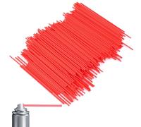 400pce Pailles pour Bombes Aérosol, 12cm Long Tubes d'Extension Rechange en Plastique Rouge pour Bombes Aérosols de Peinture Nettoyant et Lubrifiant