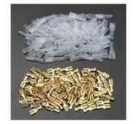 400pcs 2.8/4.8/6.3mm Quick Splice Male and Female Wire Spade Crimp Terminal Wire Connector Assortment Kit with Insulating Sleeve(4.8mm)