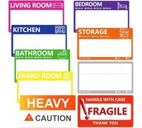 400PCS 3.5 X 2 Inch Large Moving Labels for Boxes,9Color Coded Moving Stickers, Packing Boxes for Moving Supplies Labels