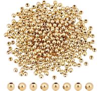 400pcs 4mm Gold Round Spacer Beads 304 Stainless Steel Loose Beads Rondelle Small Hole Spacer Bead Smooth Beads Find For Necklace Jewelry Making,Hole 1.6mm
