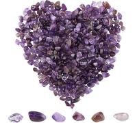 400pcs Amethyst Chips Beads 5-8 Mm Long Amethyst Crystal Chips With Holes Irregular Chips Beads Gemstone Semi Precious Natural Stone For Jewellery Making Diy Bracelet Necklace