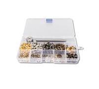 400pcs grommets 5 mm 4 couleurs Boîte en cuivre robuste Kit d'oeillet d'installation facile avec punch pour les sacs de chaussures vêtements