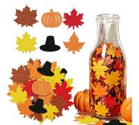 400Pcs Little Pumpkin Confetti Gold Glitter Fall Table Confetti
