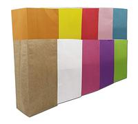 400pcs / Lot 18 * 9 * 6cm Cadeaux Kraft Créations en papier Paquet Sac for les boutiques Snack Baking emballage alimentaire multi couleurs Open Top Pouch(Purple)