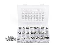 400PcsBox SMD Aluminum Electrolytic Capacitor Assorted Kit 24Values Sample Kit Motherboard Solid Capacitor 50V 16V 25V 35V 10V AUOQKQUT