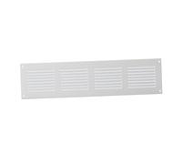 Europlast Grille de ventilation 400 x 100 mm avec moustiquaire, acier blanc