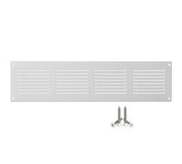 400x100mm Métal Blanc Grille de Ventilation - Grille D'aération avec Moustiquaire