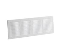 400x150mm Grille de Ventilation avec Moustiquaire - Grilles d'aération en Métal - Acier, Blanc