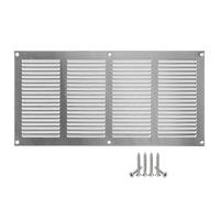400x200mm Acier inoxydable Métal Grille de Ventilation - Grille D'aération avec Moustiquaire